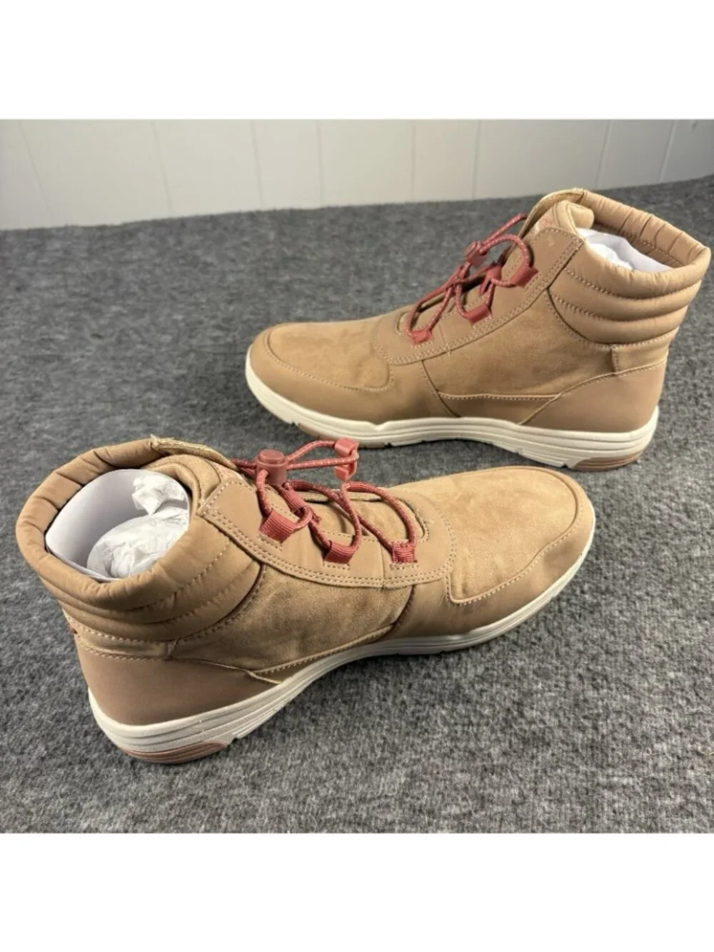 Ryka Amanda Women’s US 10W Wide Tan Mid Top Hiking Boots Comfort New Without Box
